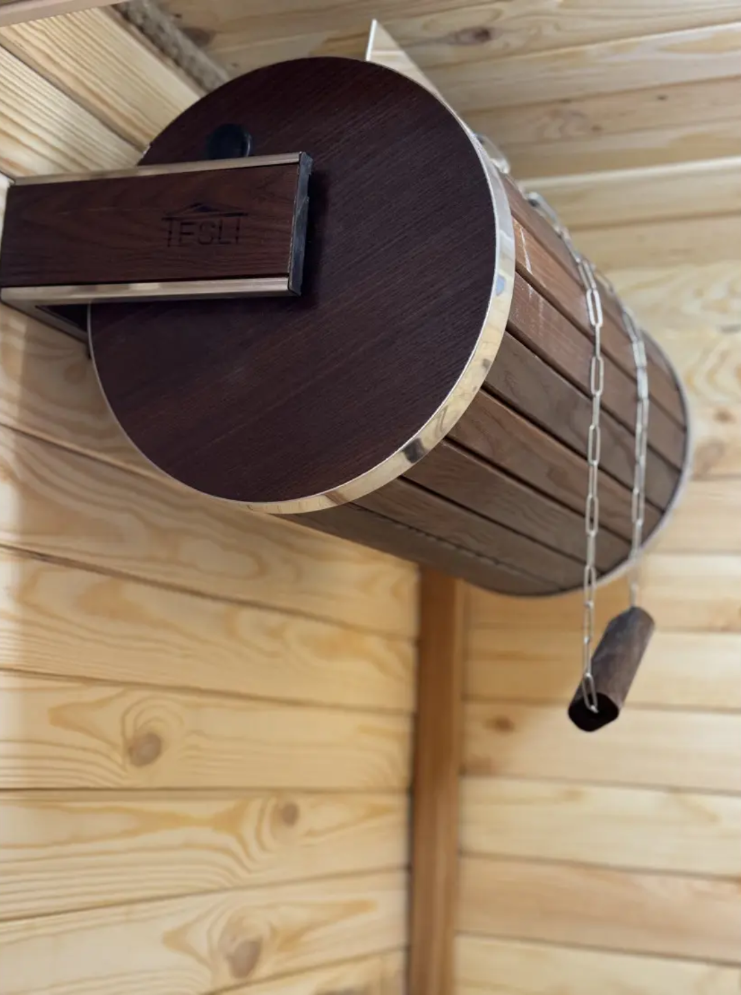 Cascadă cilindrică Tesli cu inserție din oțel inoxidabil, 20 L