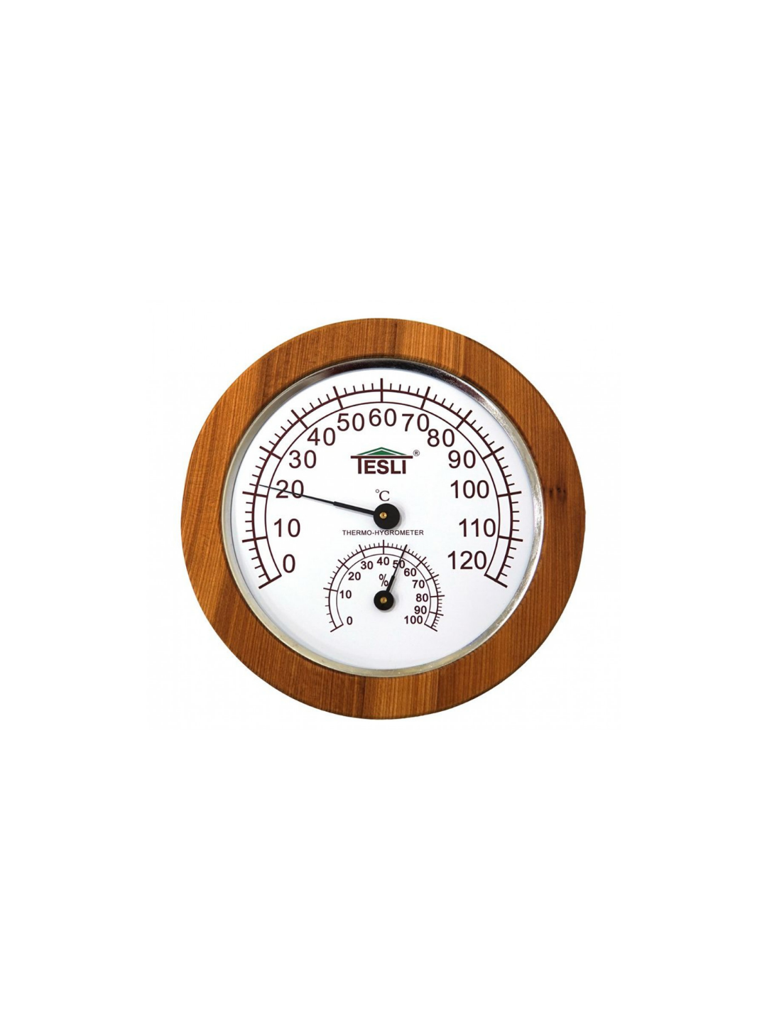 Termohigrometru pentru saună și baie Tesli mare D 245 mm
