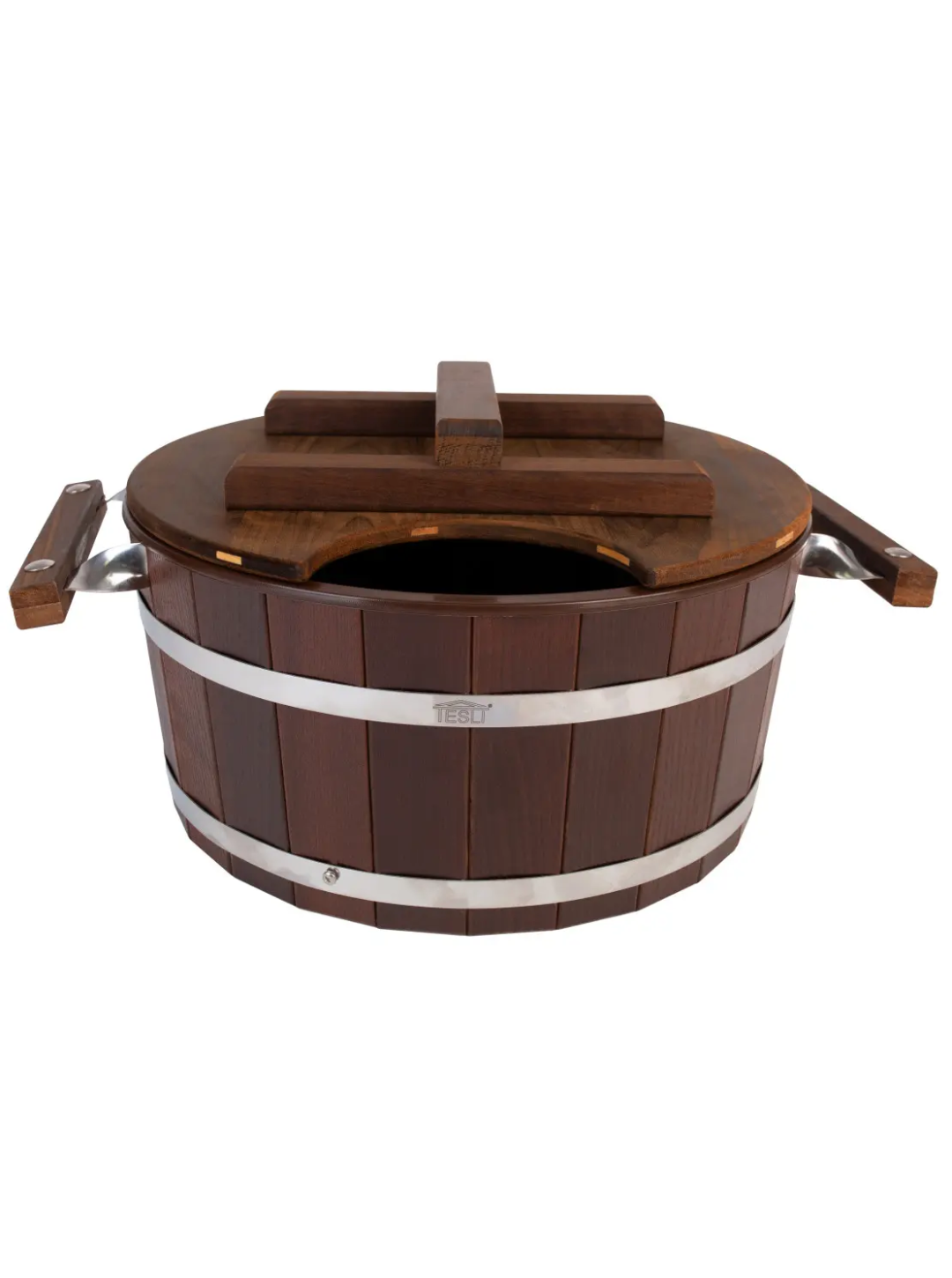 Vas de infuzare Tesli 15 l din tei termotratat cu inserție din plastic